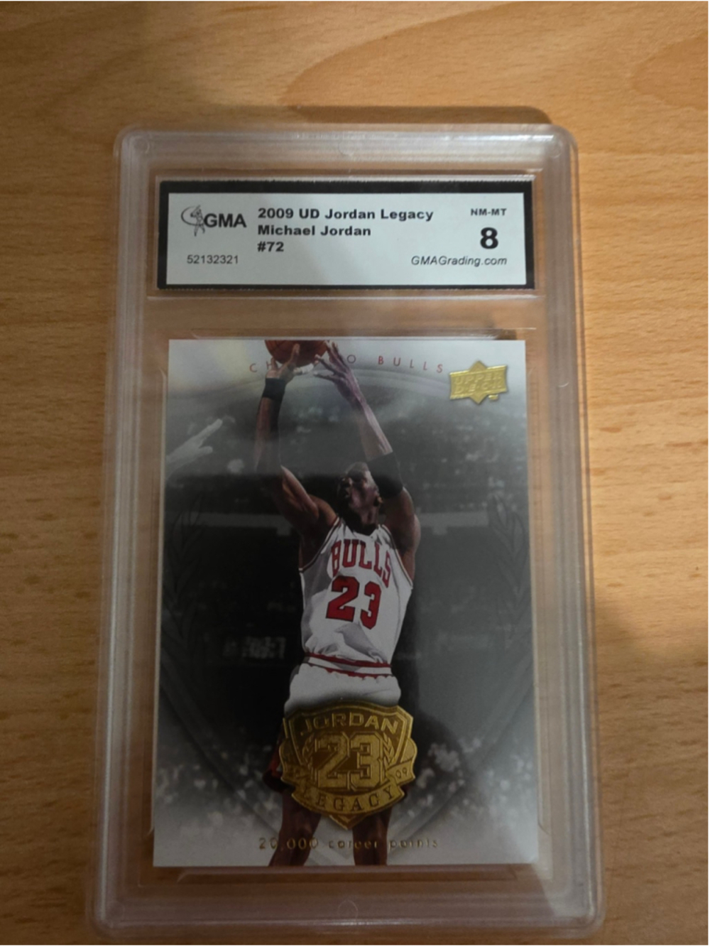 2009 UD Jordan Legacy Michael Jordan #72 GMA 8 NM-MT Graded Bulls HOF